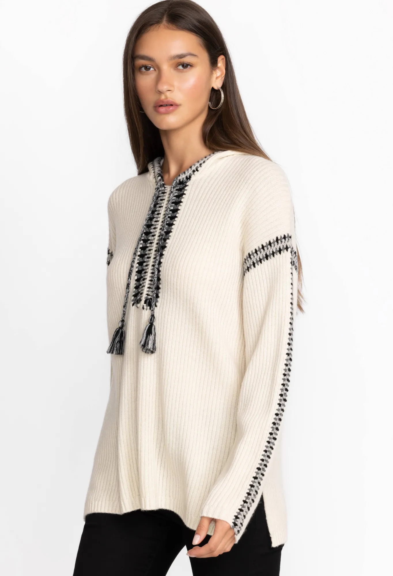 Clearance Beltran Multi Color Whipstitch Baja Women Tops