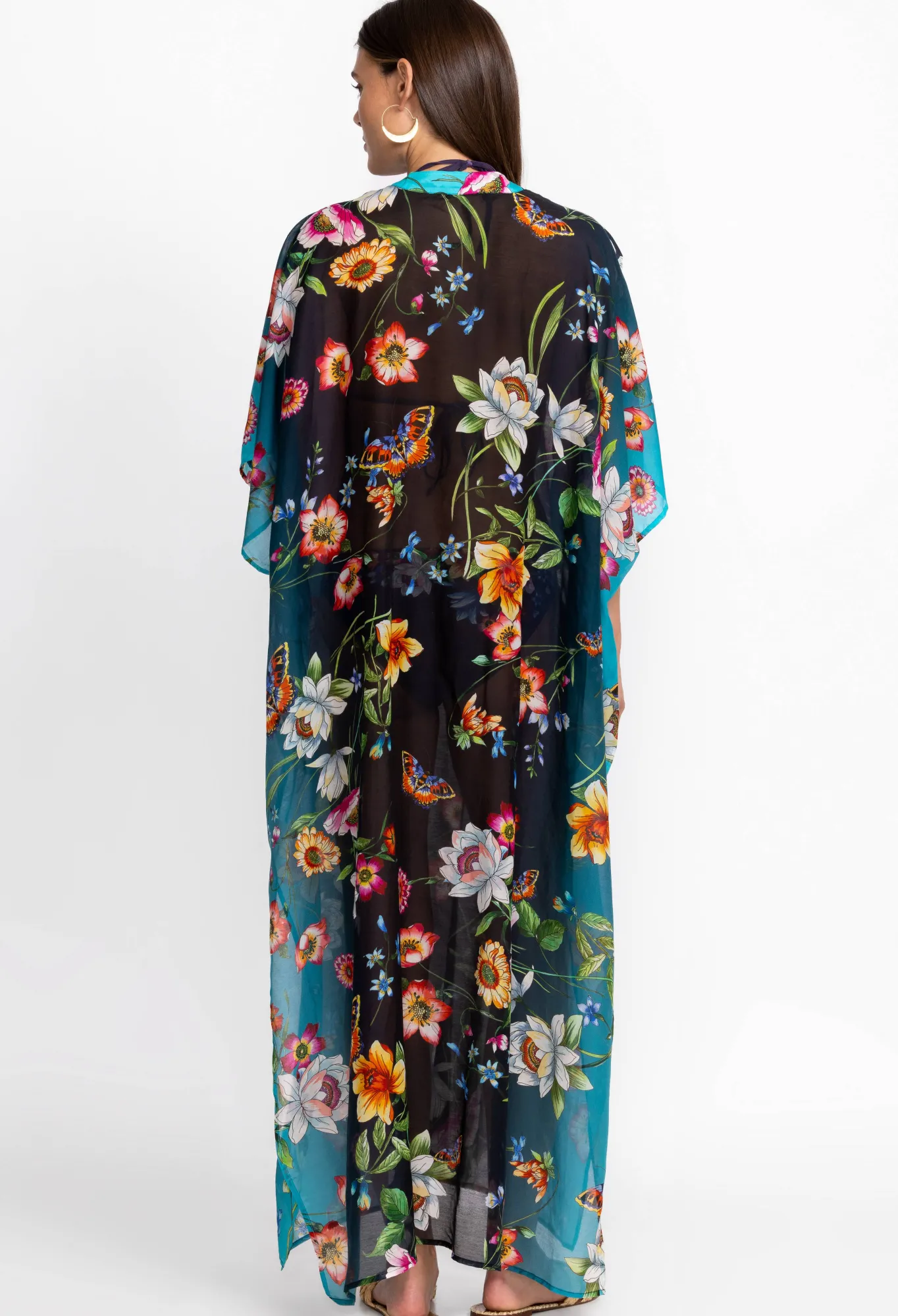 Fashion Black Kaftan Women Swim & Resort
