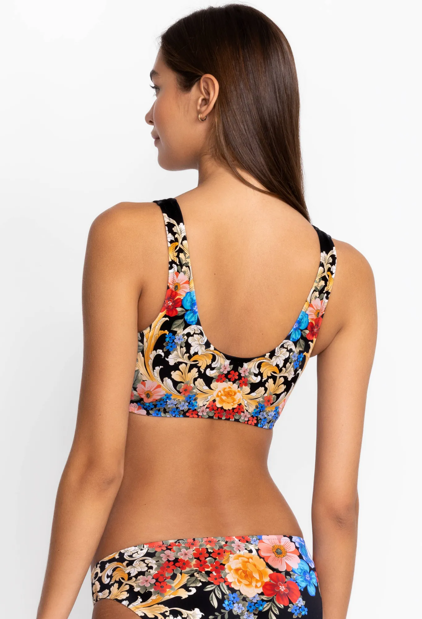 Fashion Black Royal Ruched Bikini Top Women Swim & Resort