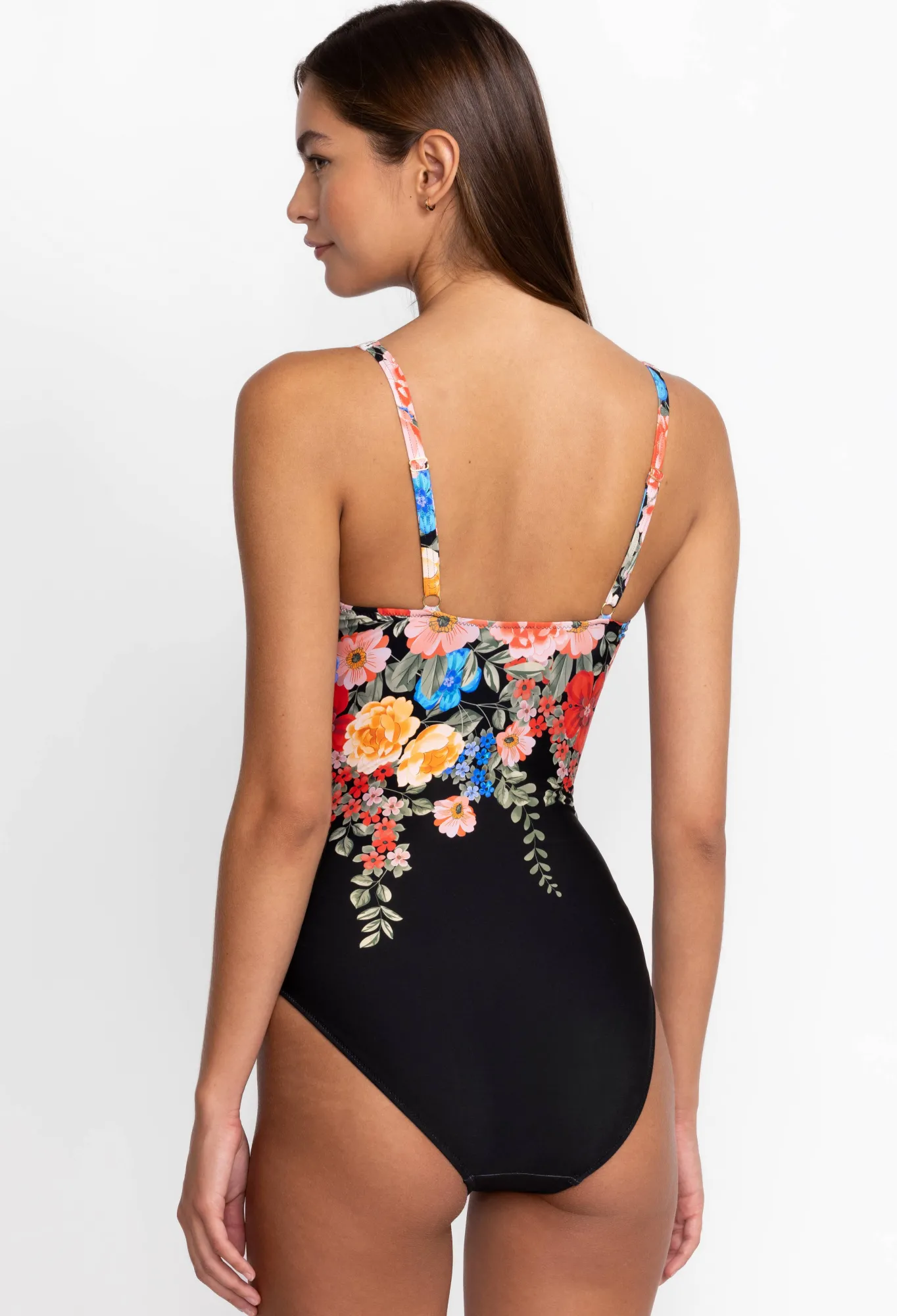 Cheap Black Royal Ruched One Piece Women Swim & Resort