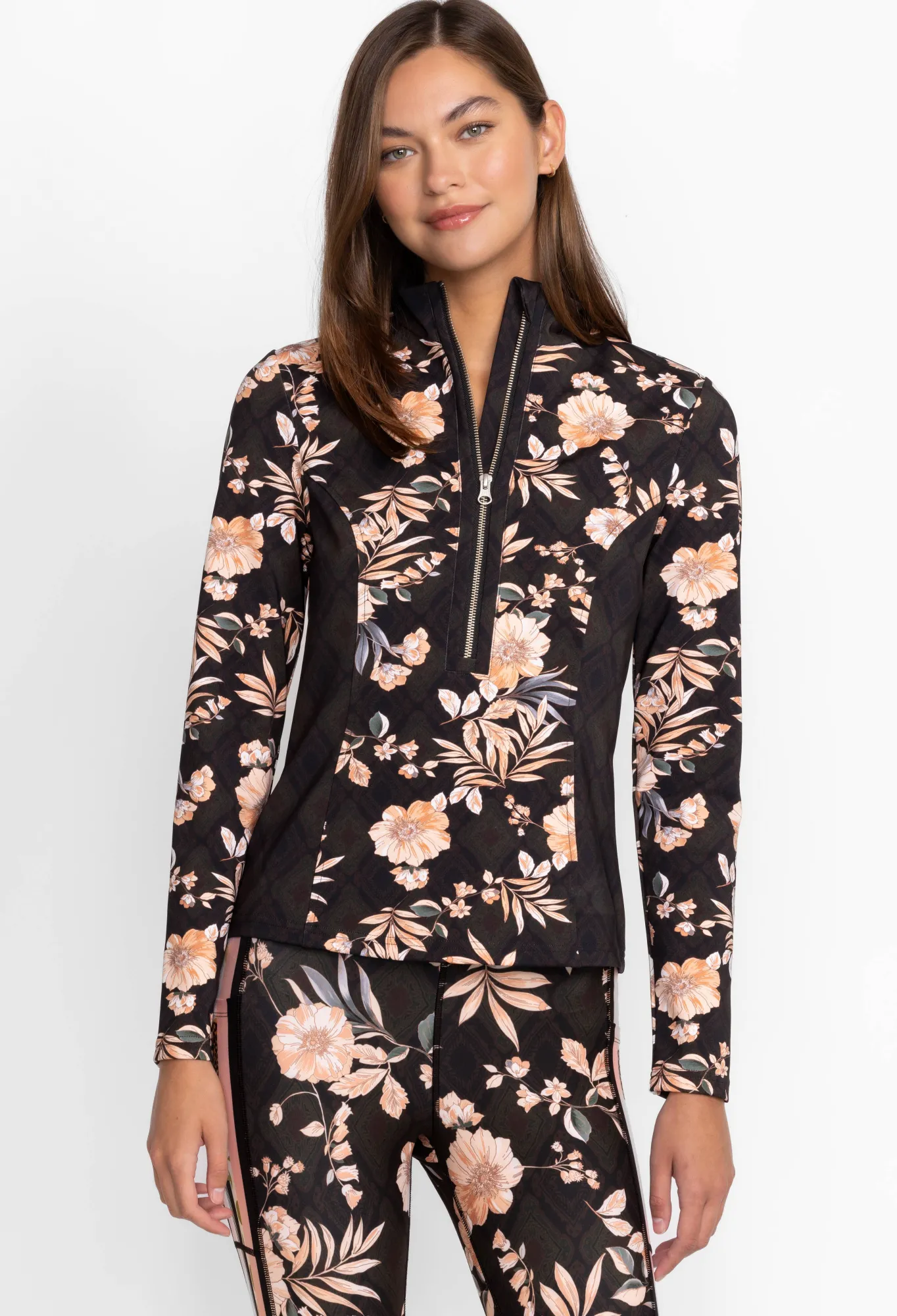 Cheap Blocked Athletic Mock Neck Pullover Women Outerwear