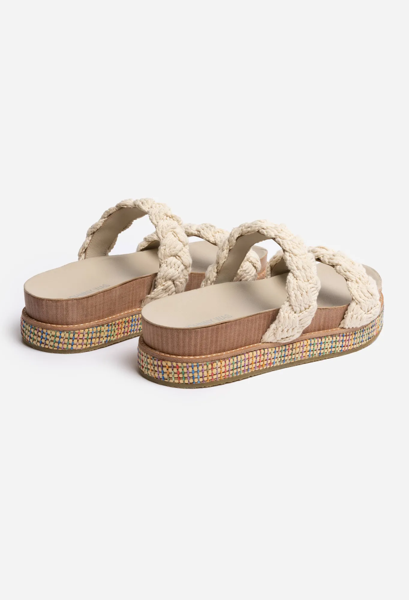 Clearance Braided Rope Sandal - Cream Women Shoes