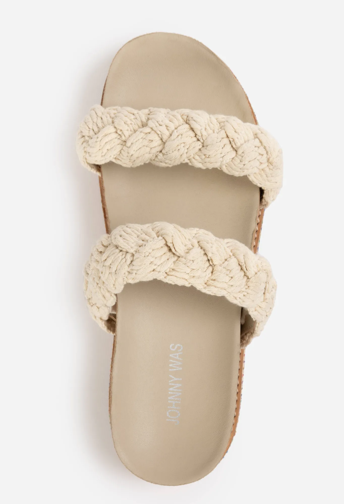 Clearance Braided Rope Sandal - Cream Women Shoes