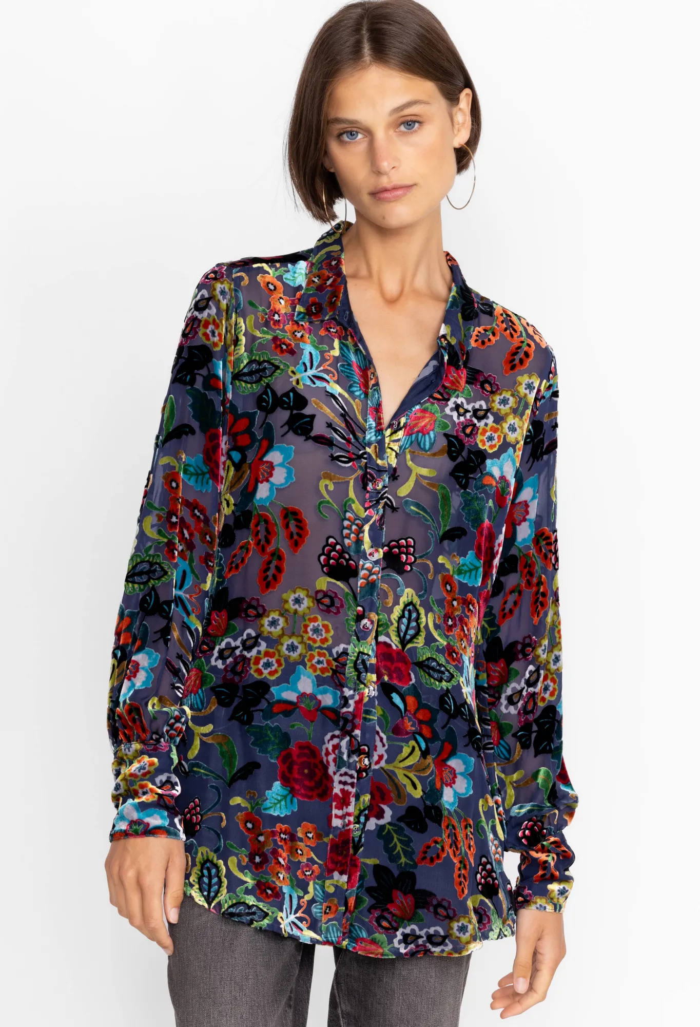 Flash Sale Burnout Yrene Blouse Women Tops