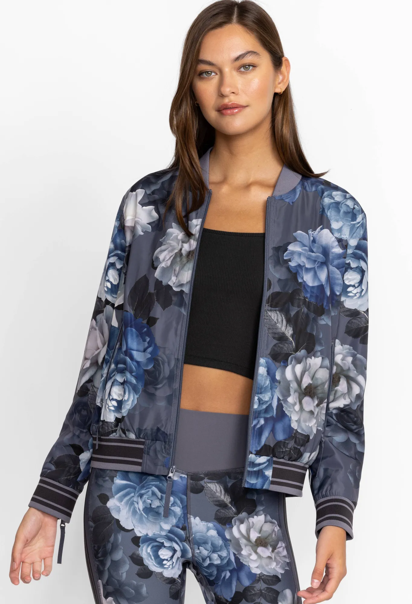Store Drop Shoulder Bomber Jacket Women Active