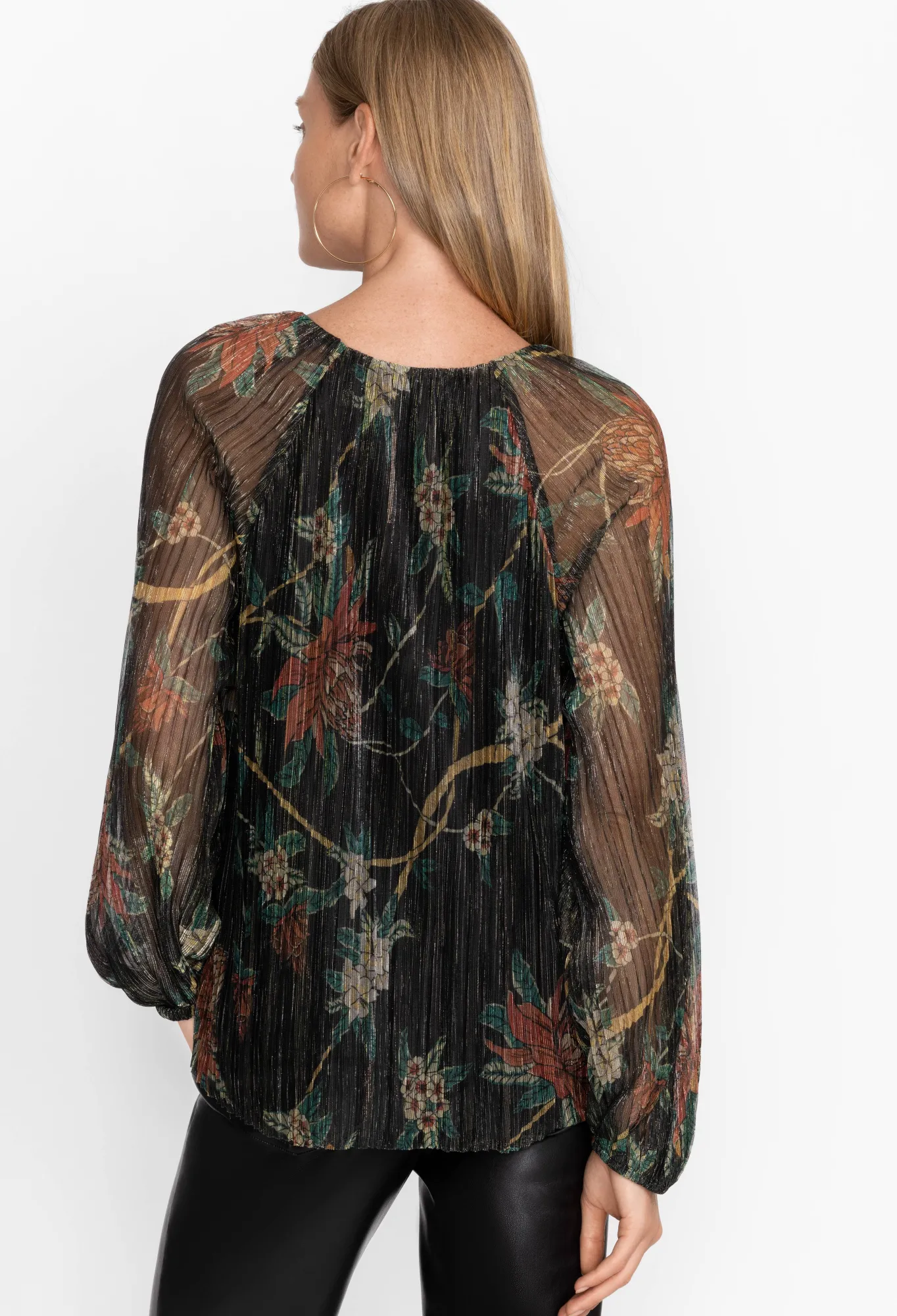 Shop Evelina Metallic Blouse Women Tops