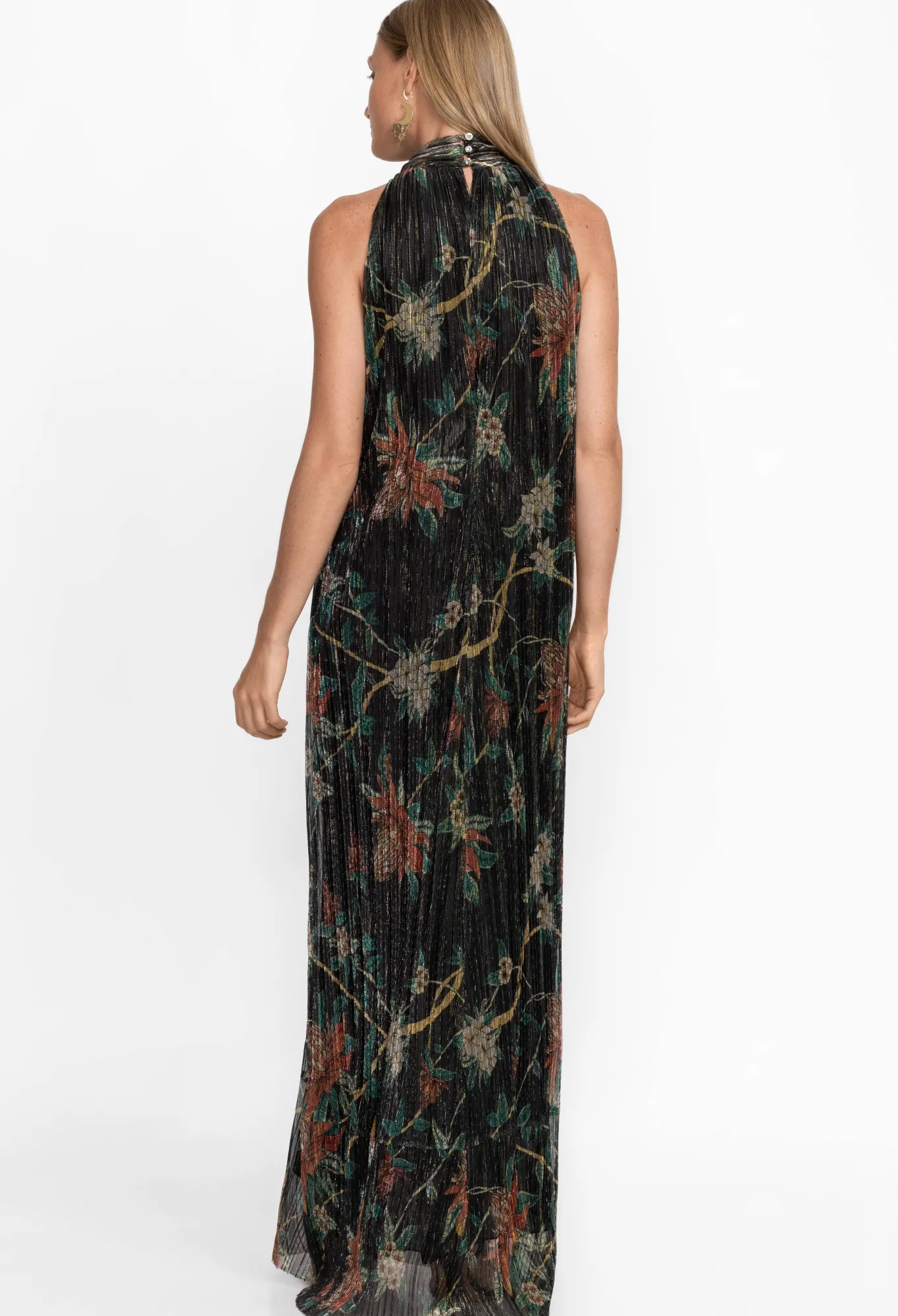 Outlet Evelina Metallic Maxi Dress Women Dresses