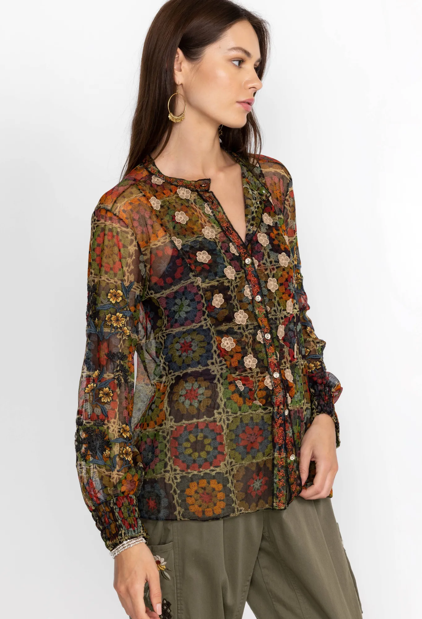 Store Flavie Mesh Blouse Women Tops