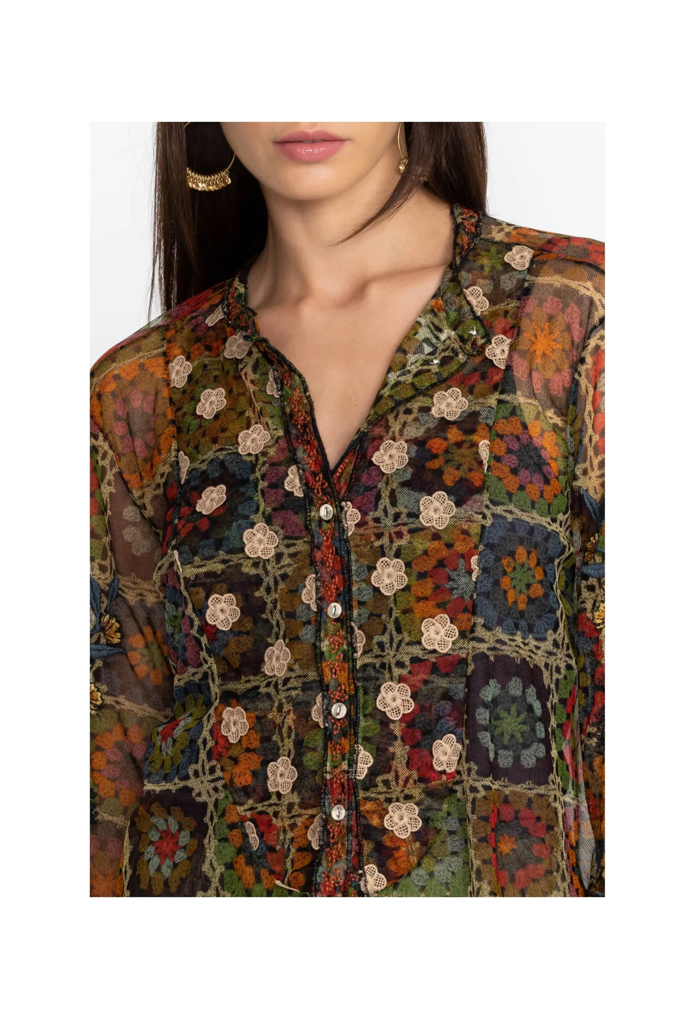 Store Flavie Mesh Blouse Women Tops