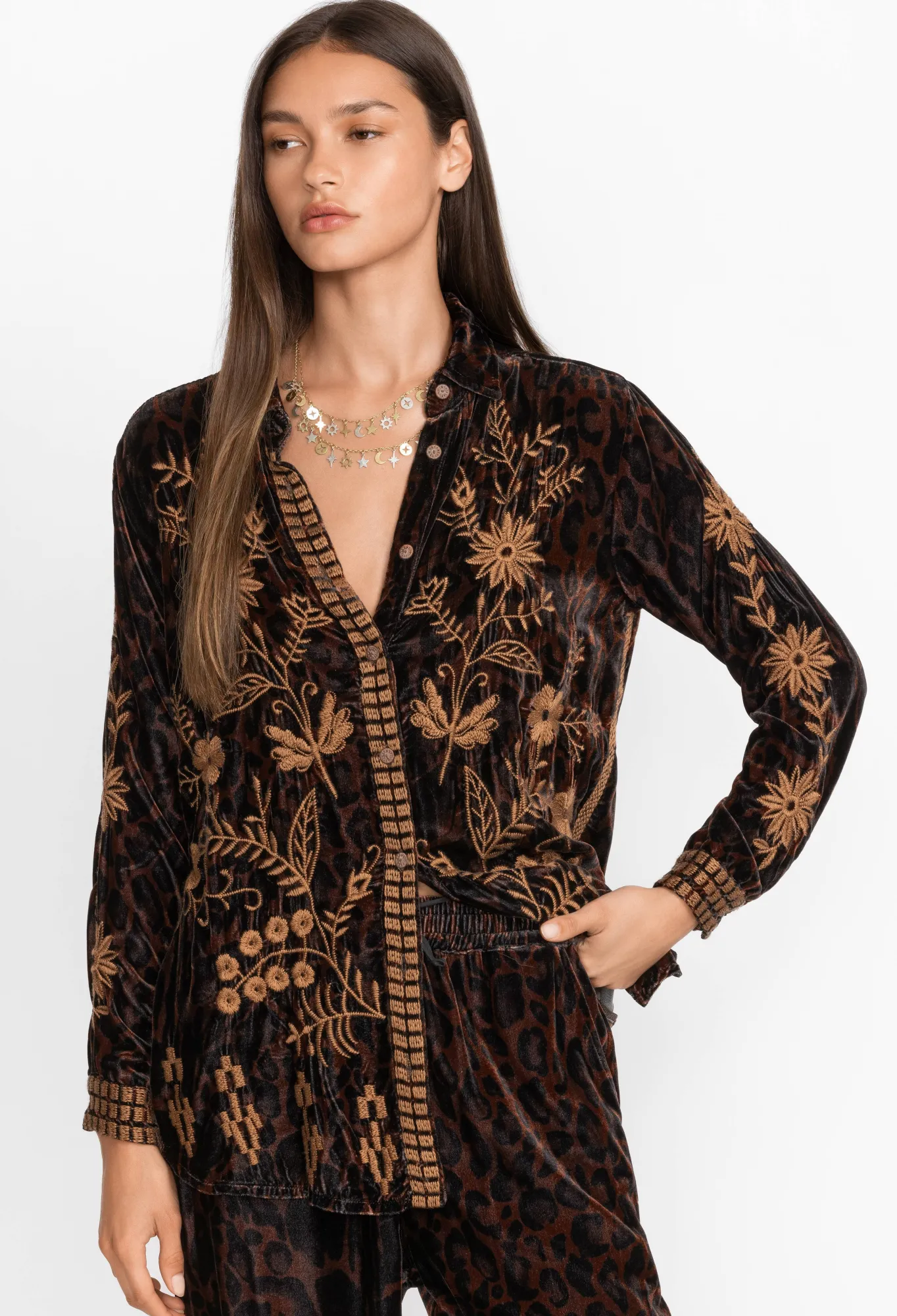 Flash Sale Georgina Velvet Oversized Shirt Women Tops