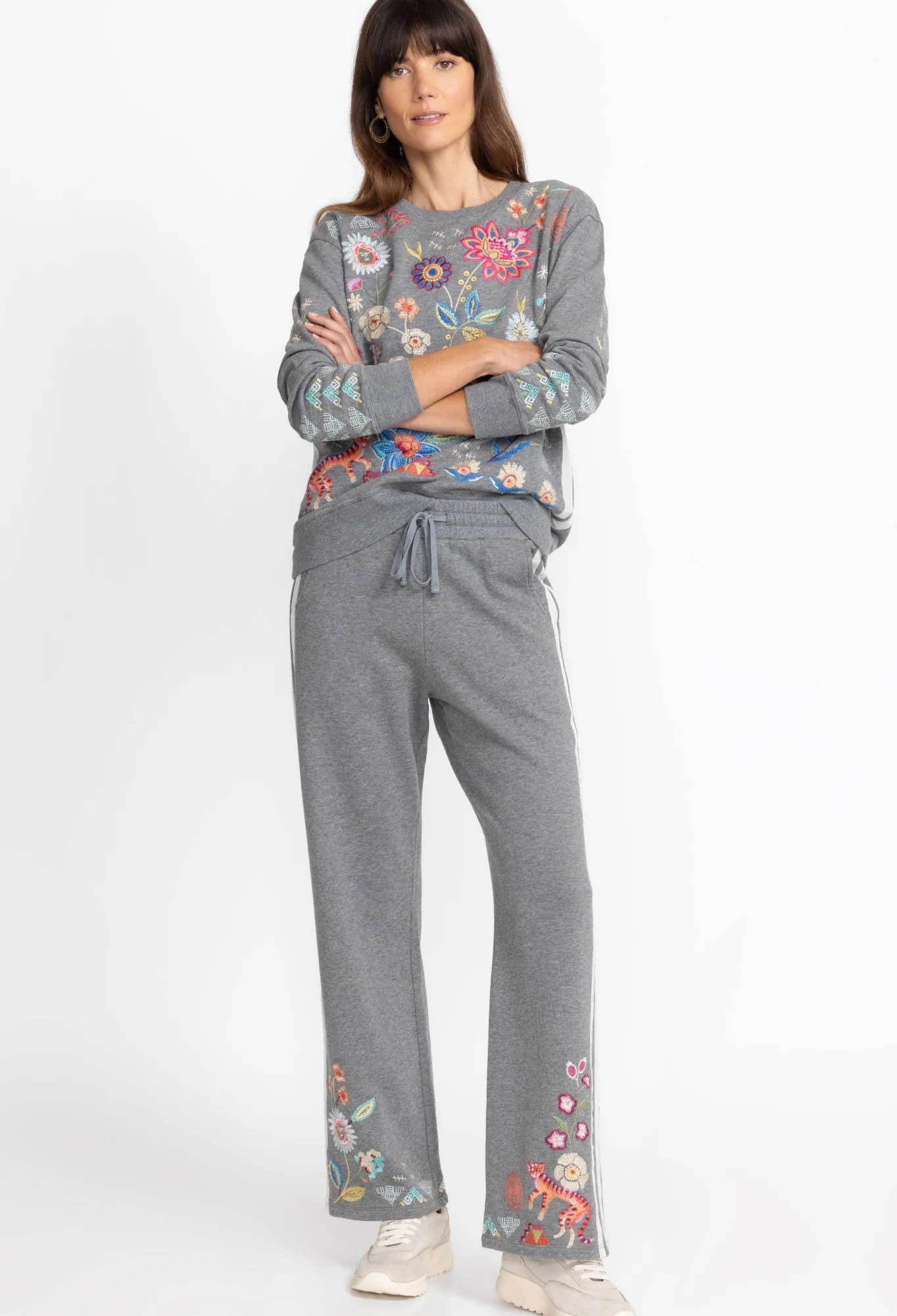 New Griffin Wide Leg Ribbon Pant Women Bottoms