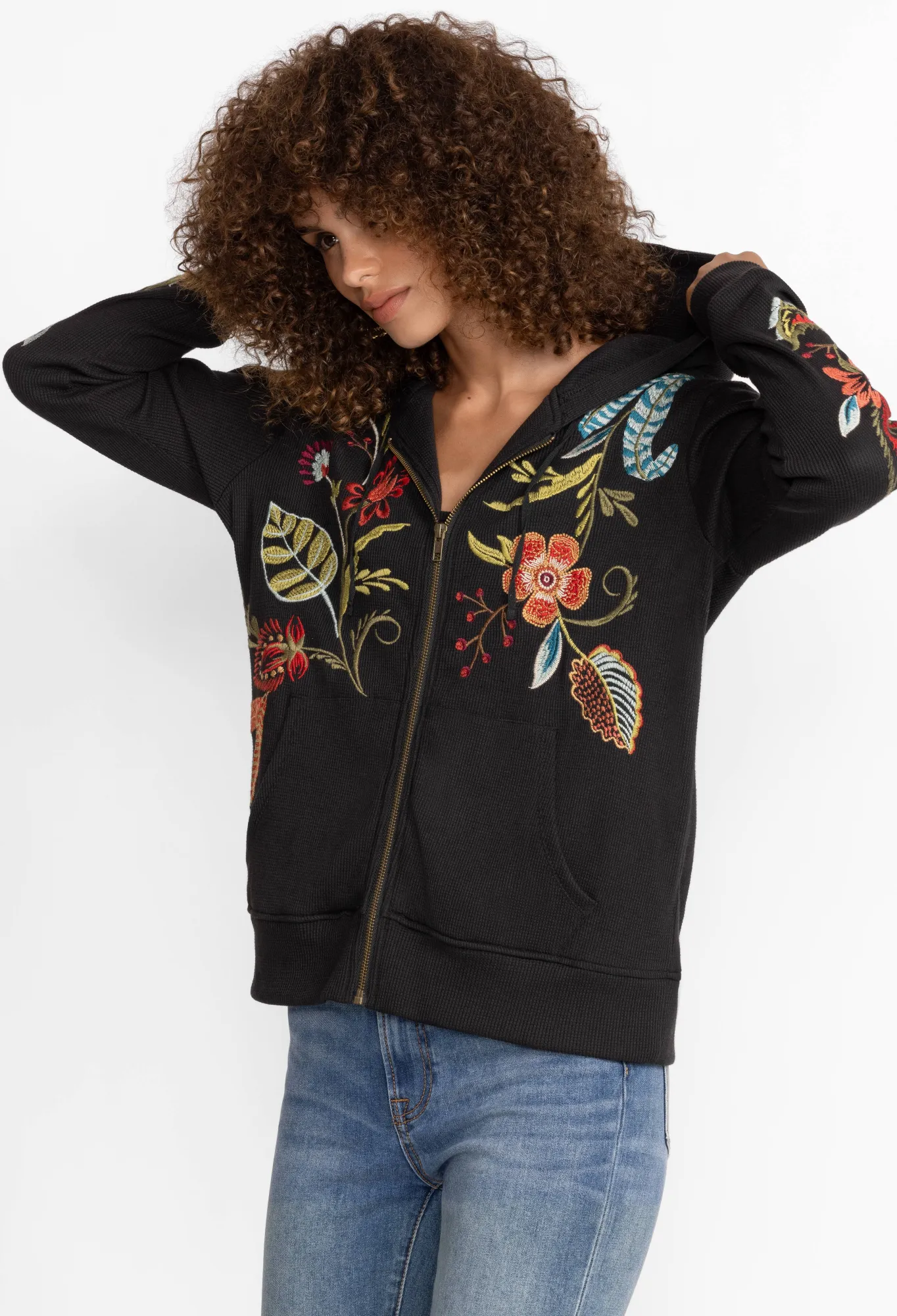 Cheap Isabella Zip Up Thermal Hoodie Women Outerwear