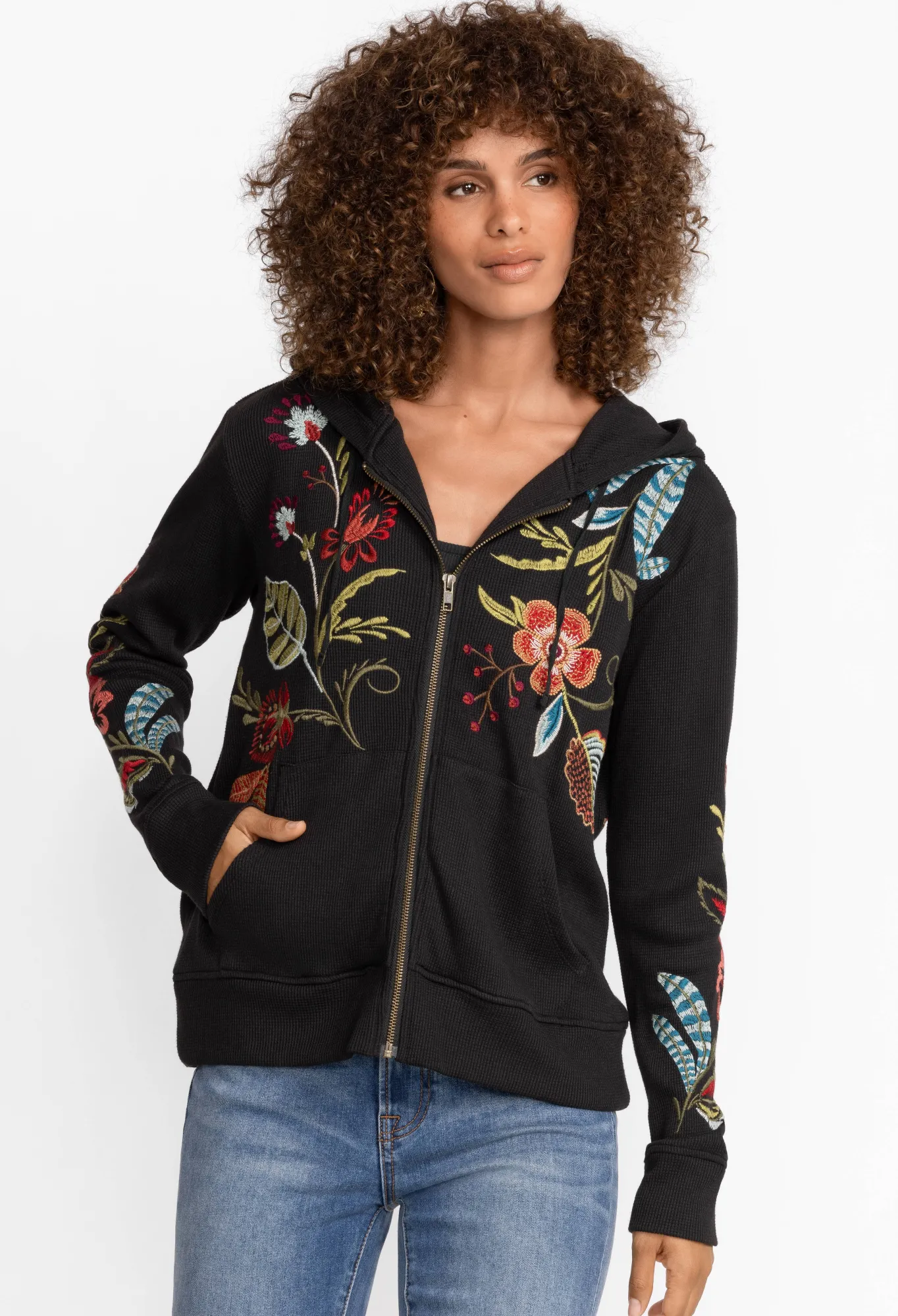 Cheap Isabella Zip Up Thermal Hoodie Women Outerwear