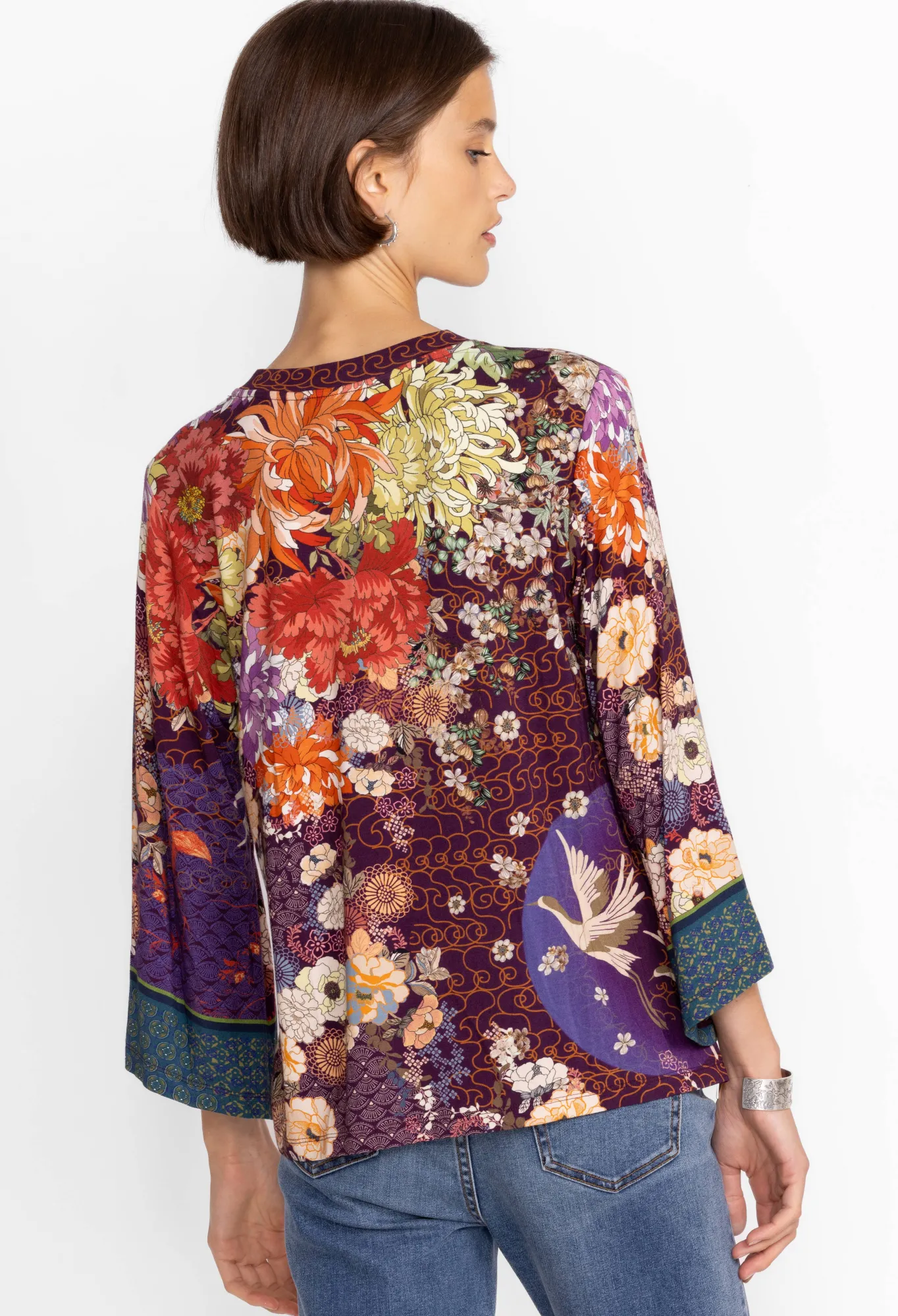 Online Kimono Sleeve Tee Women Tops