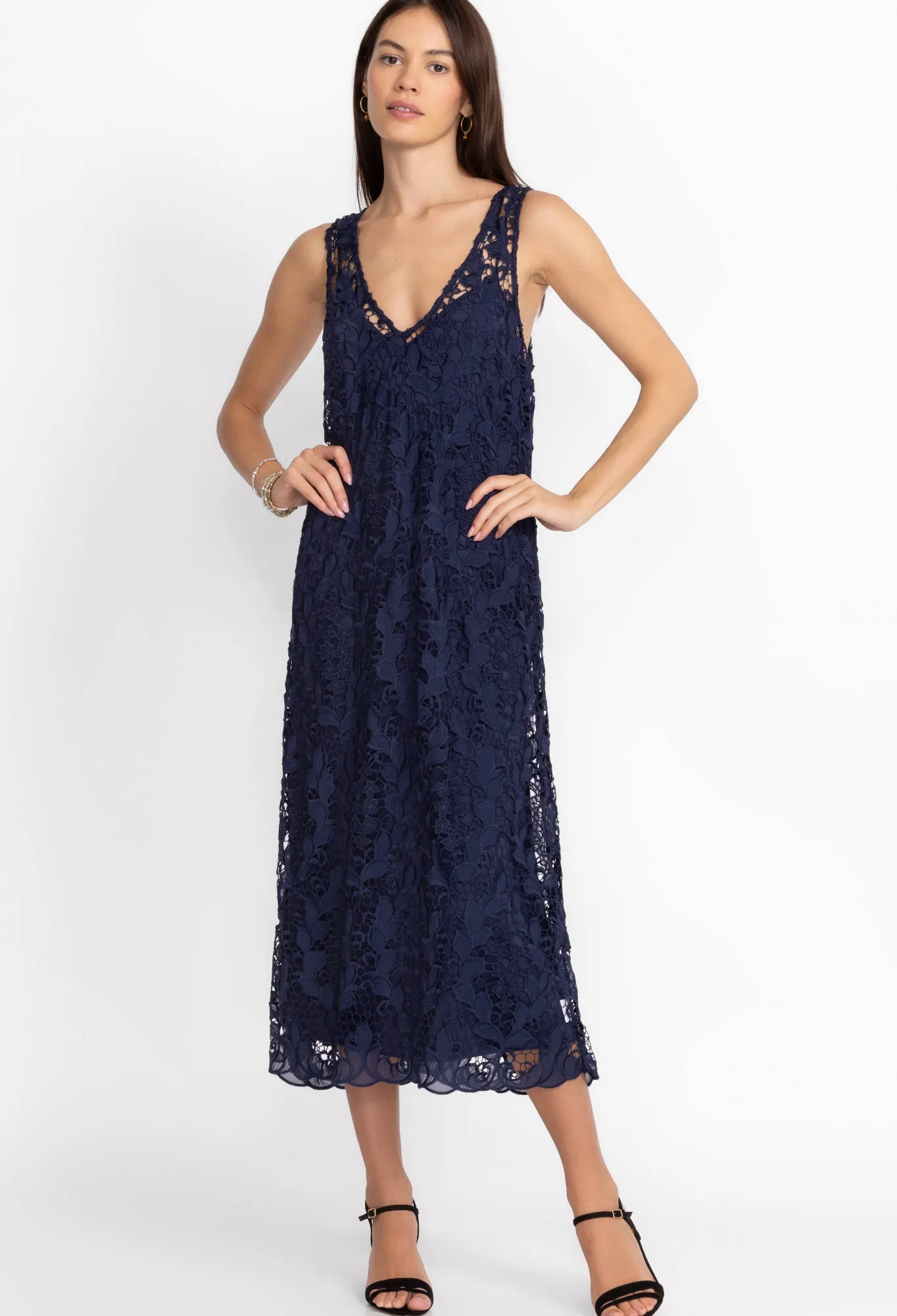 Outlet Natalie Lace Midi Dress Women Dresses