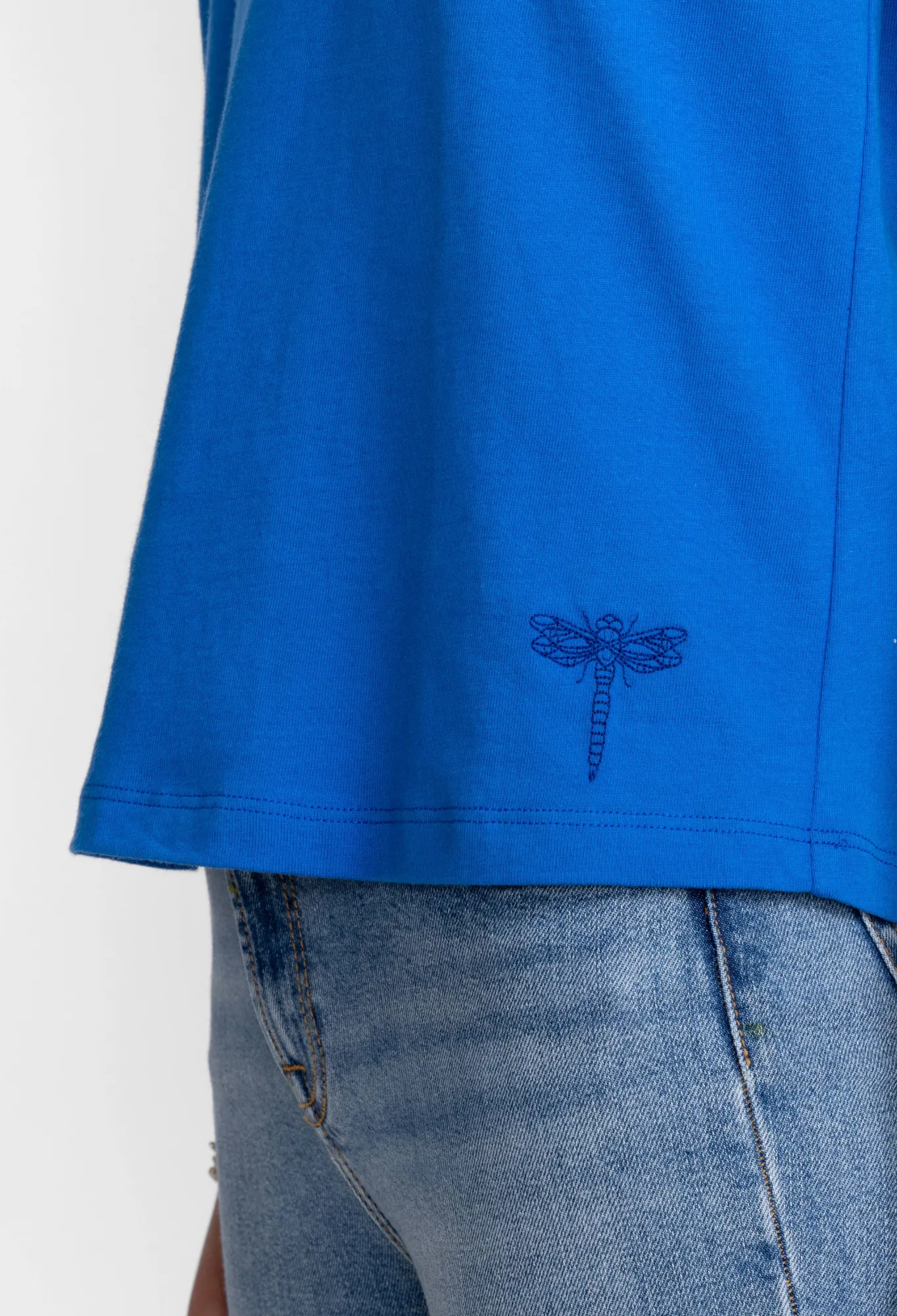 Sale Organic Cotton Drop Shoulder Tee Women Tops