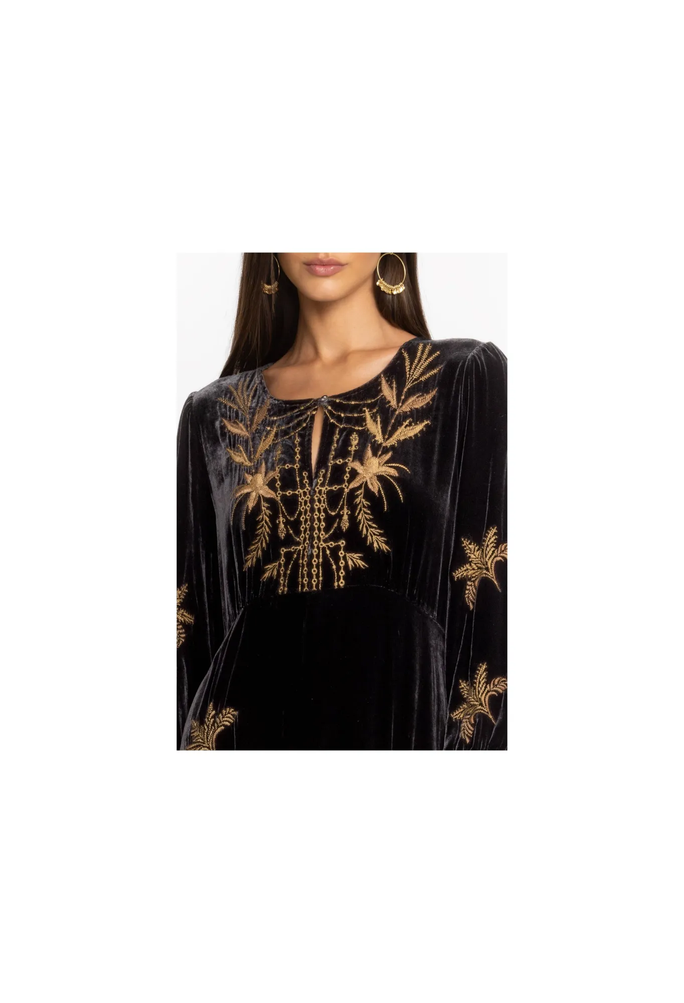 Fashion Palmira Velvet Effortless Midi Dress Women Dresses