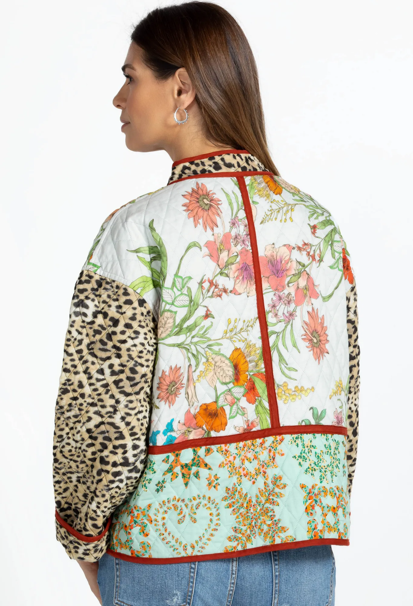 Cheap Quilted Patch Pocket Jacket Women Outerwear