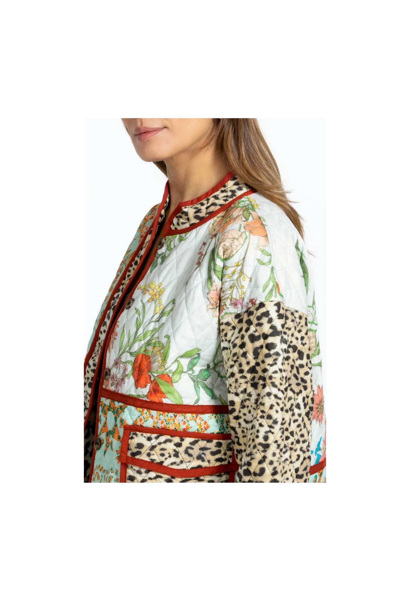 Cheap Quilted Patch Pocket Jacket Women Outerwear