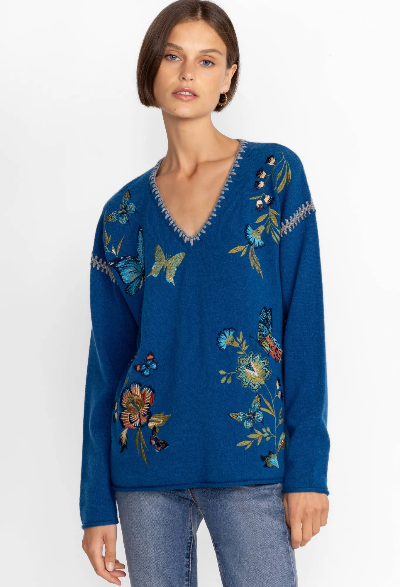 Sale Sidona Cashmere Whipstitch Sweater Women Outerwear