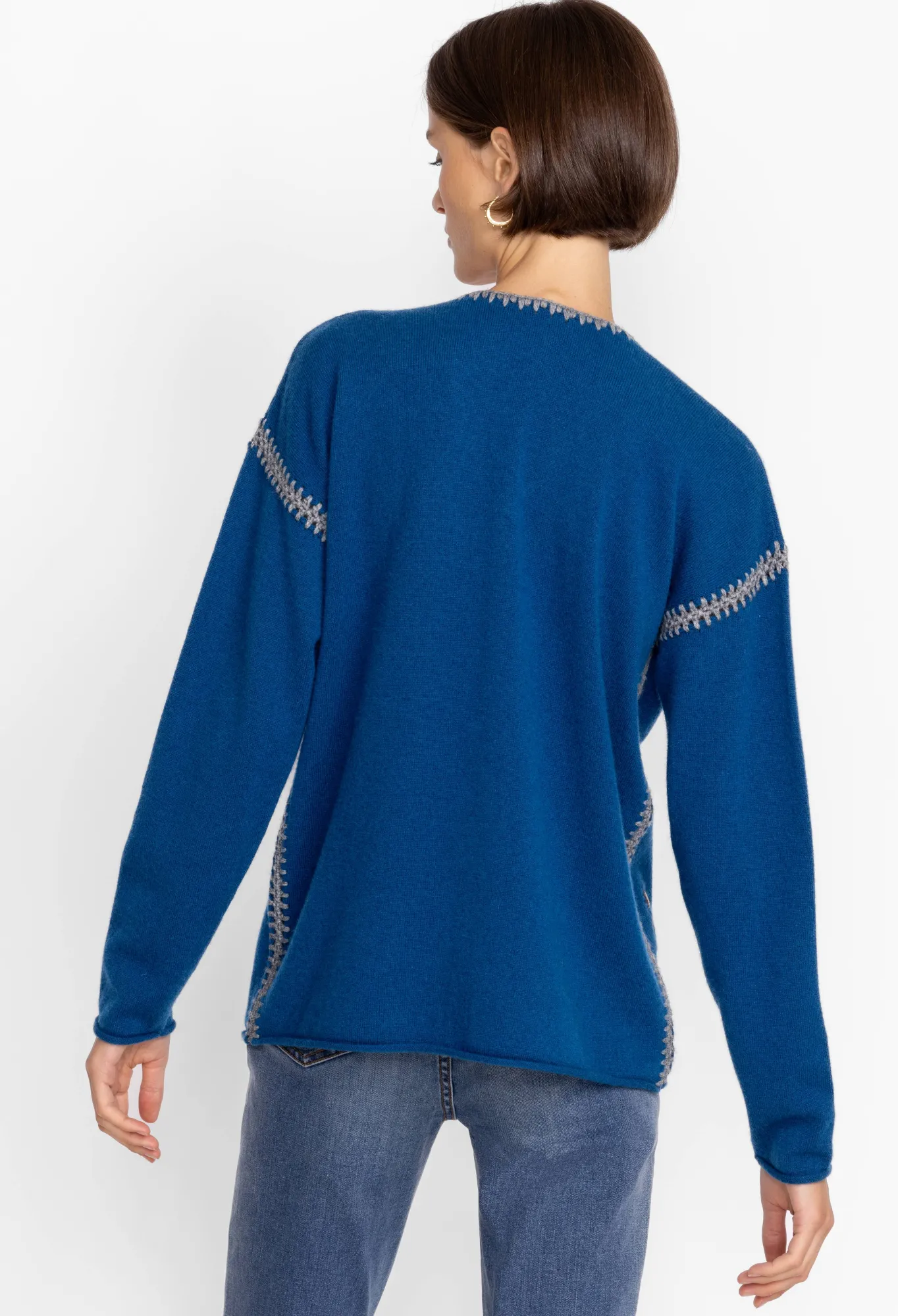 Sale Sidona Cashmere Whipstitch Sweater Women Outerwear