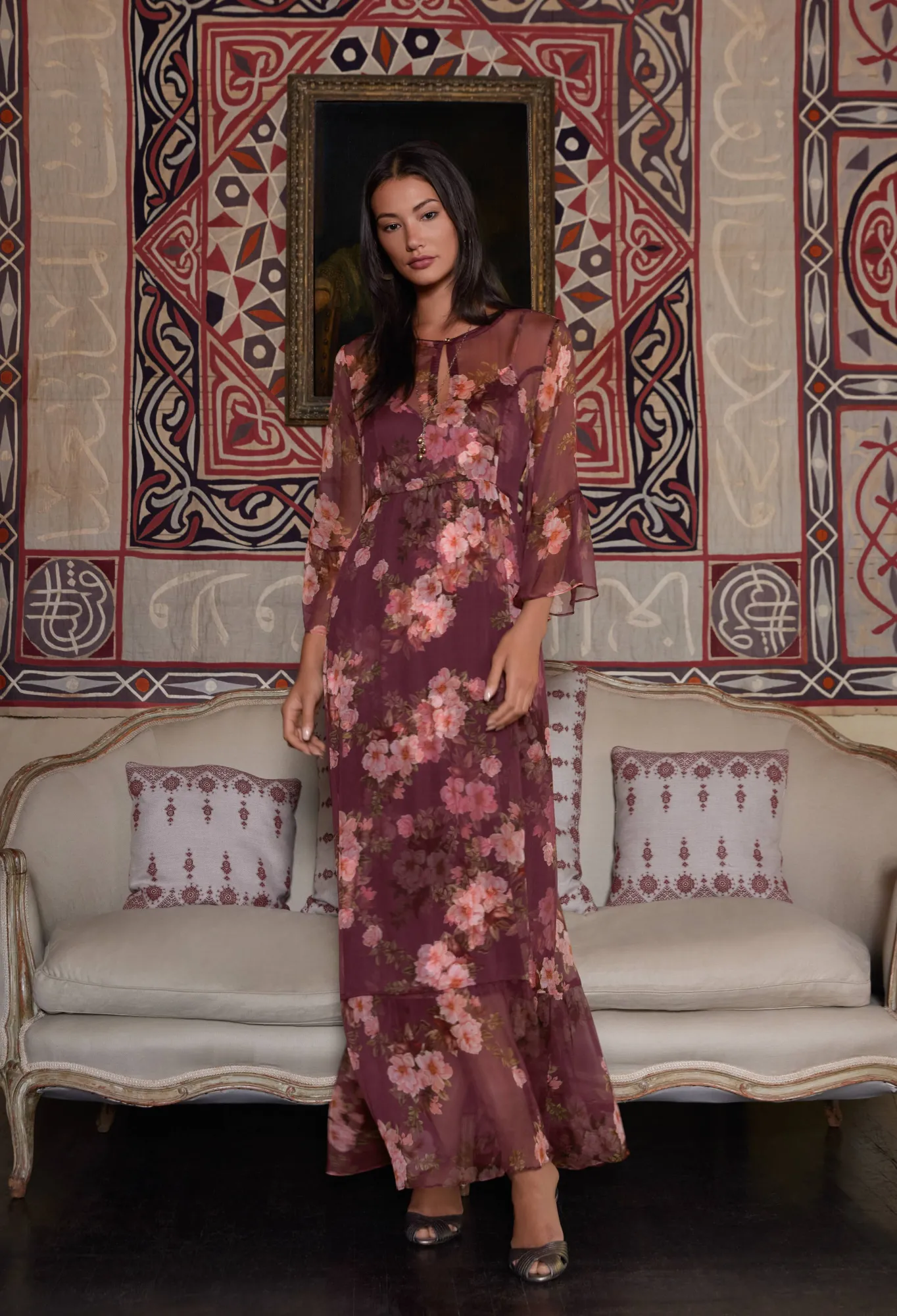 Fashion Silk Maxi Dress Women Dresses