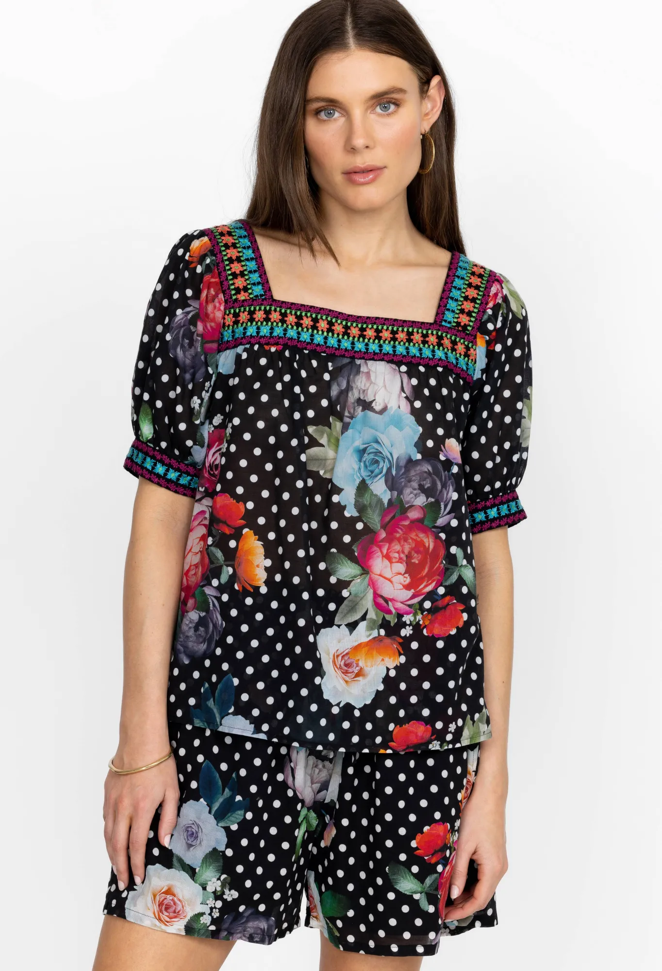 Best Sale Square Neck Park Blouse Women Tops