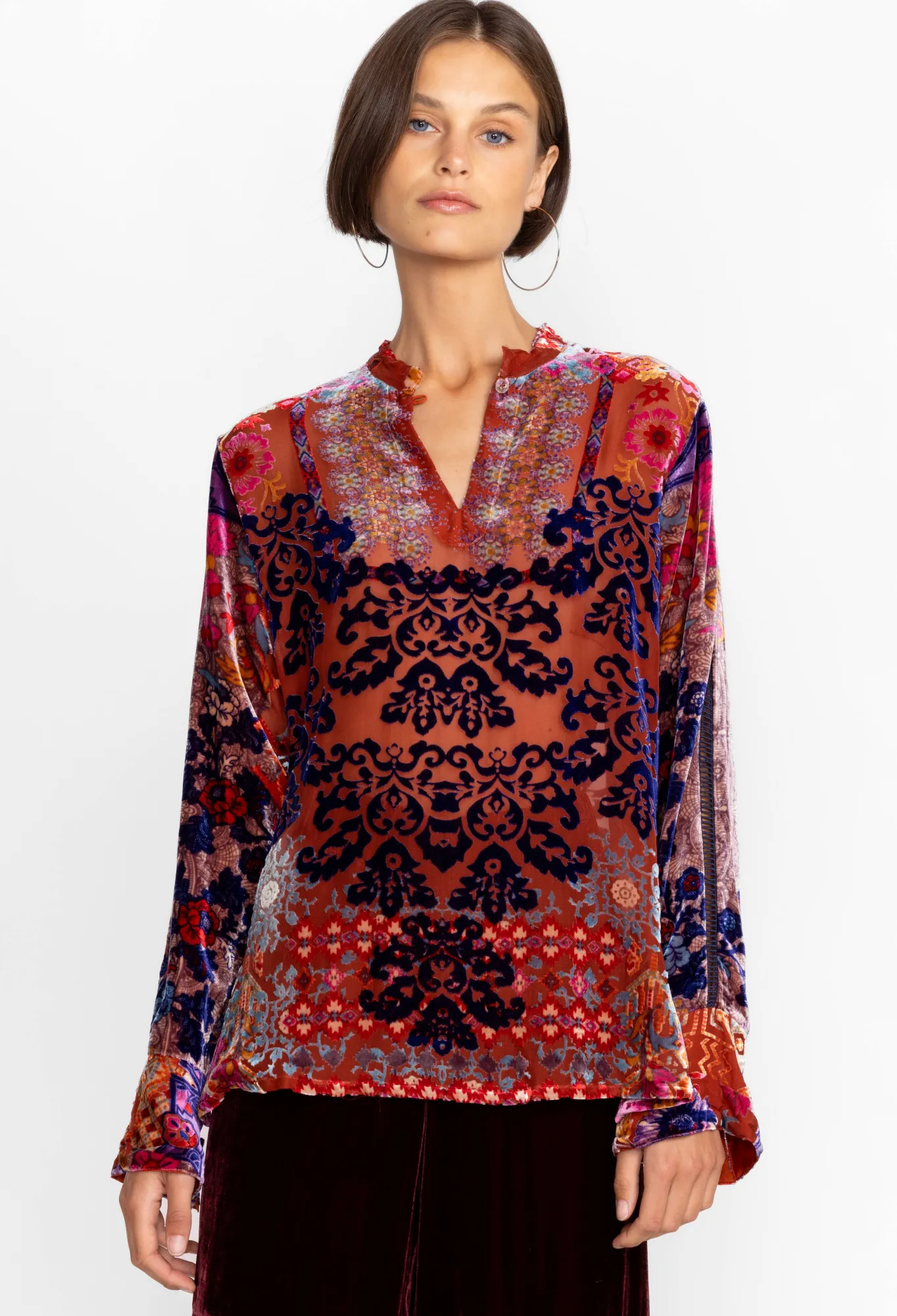 Cheap Syriah Burnout Enta Blouse Women Tops