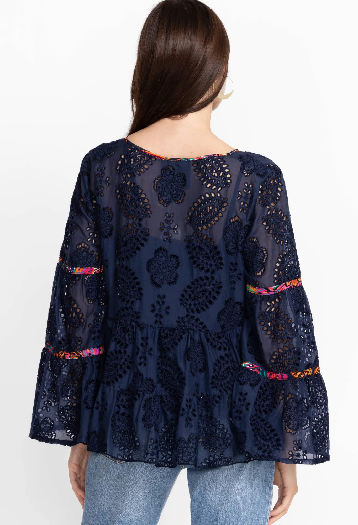 New Tamera Eyelet Blouse Women Tops