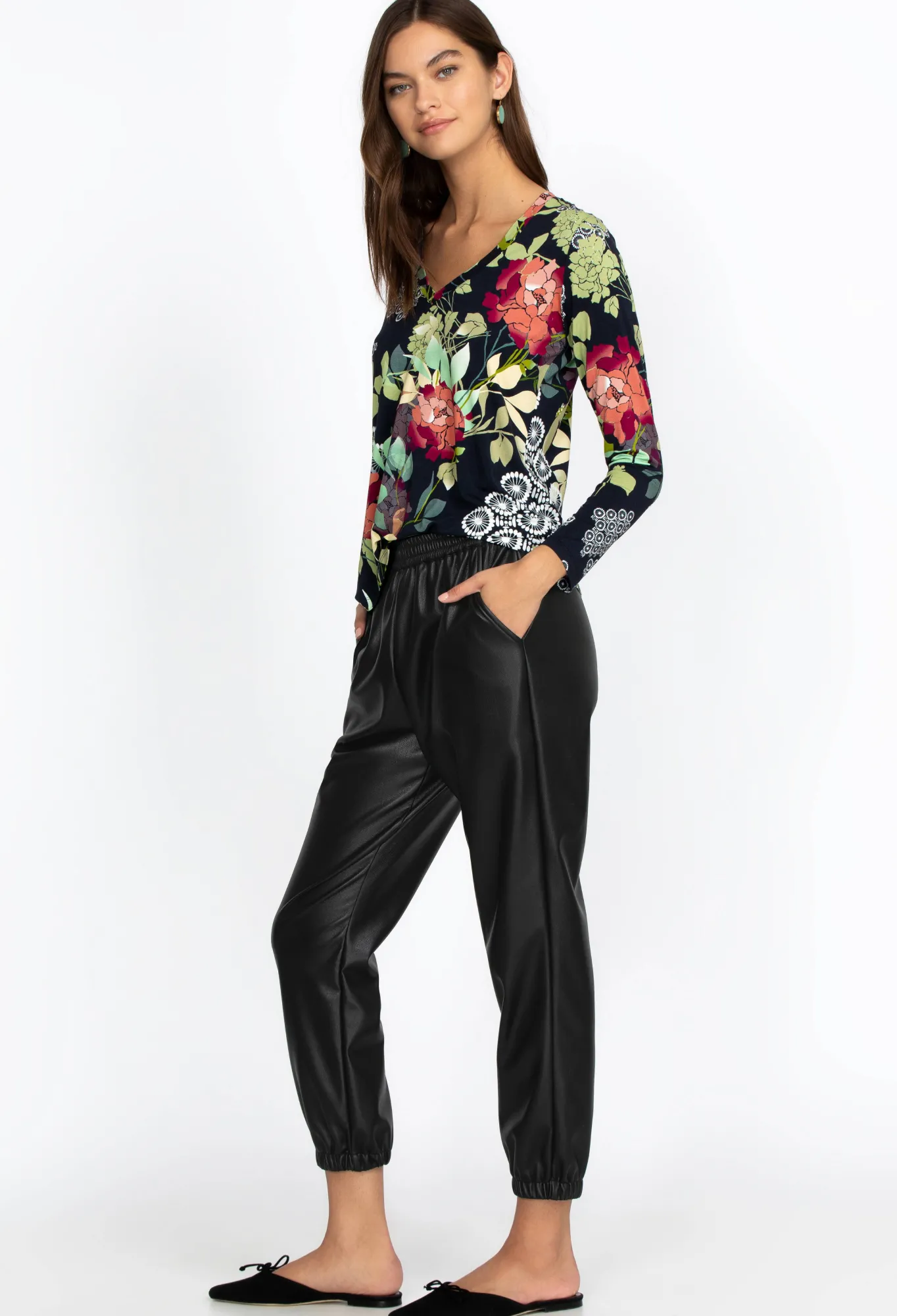 Store Vegan Leather Jogger Women Bottoms