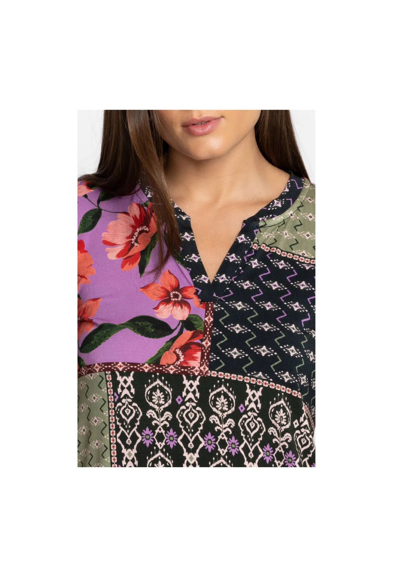 Hot Zanda Split Neck Top Women Tops